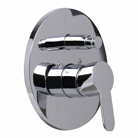 Alfi Brand Polished Chrm Shower Valve Mixer W/ Rounded Lever Handle and Diverter AB3101-PC